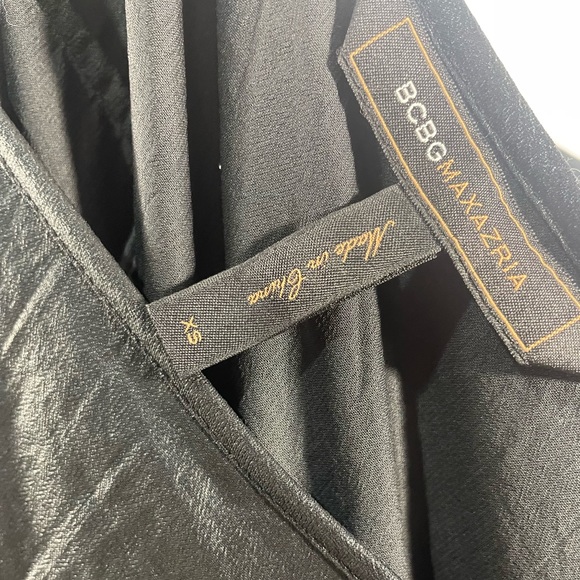 BCBG Maxazaria XS Black One Shoulder, tiered, 6 tier ruffle dress - Picture 7 of 10